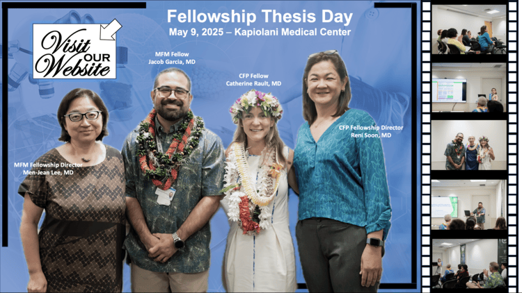 Joint CFP & MFM Thesis Day Collage featuring Drs. Catherine Rault and Jacob Garcia